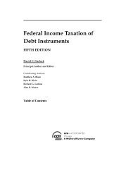 Federal Income Taxation of Debt Instruments - CCH