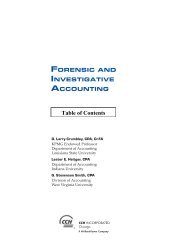 FORENSIC AND INVESTIGATIVE ACCOUNTING - CCH