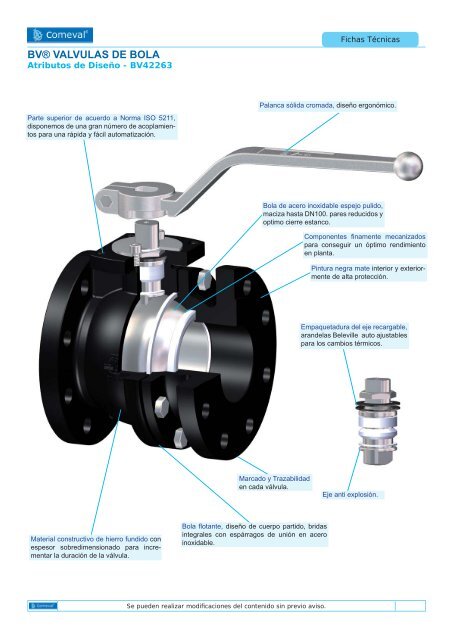 BVÂ® VALVULAS DE BOLA - COMEVAL