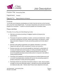 Job Description - Grey County