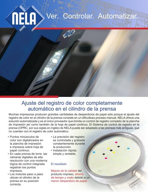 Ajuste del registro de color completamente automÃ¡tico ... - NELA-USA