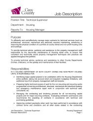 Job Description - County of Grey
