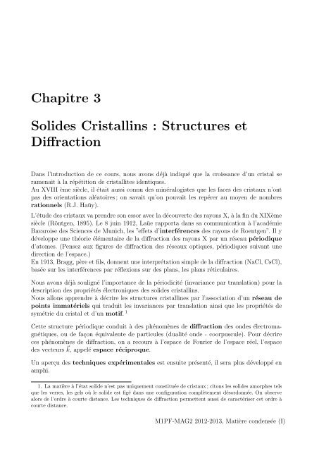 Chap 1,2 et 3 (P. Mendels)