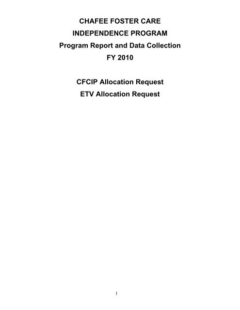 CHAFEE FOSTER CARE - Alabama Department of Human Resources