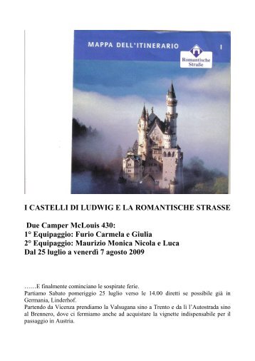 i castelli di ludwig e la romantische strasse - CamperOnLine.it