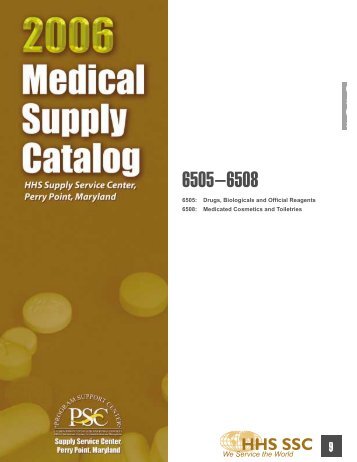 6505: Drugs, Biologicals and Official Reagents 6508: Medicated ...