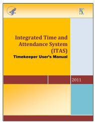 Integrated Time and Attendance System (ITAS) Timekeeper User's ...