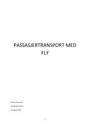 PASSASJERTRANSPORT MED FLY - Transport, energi og miljø