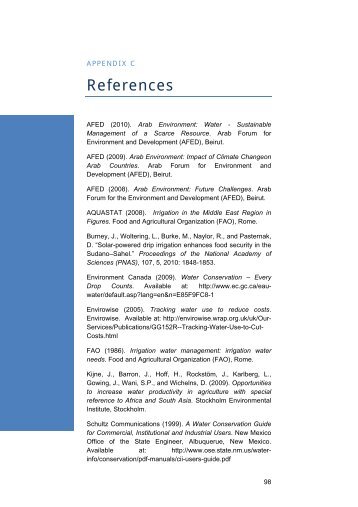 References - Arab Forum for Environment and Development