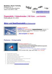 Flugmodelle / Hubschrauber / RC-Cars ...und Zubehör Motor- und ...