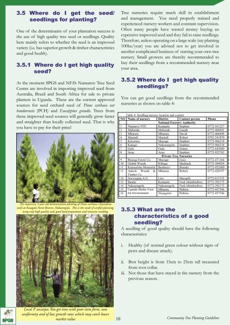 COMMUNITY TREE PLANTING GUIDELINE - SPGS