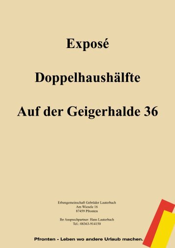 Exposé Doppelhaushälfte Auf der Geigerhalde 36 - Immobilien.de