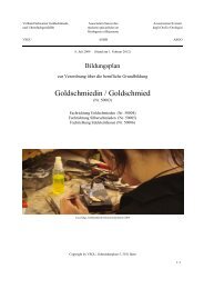 Bildungsplan - OdA - Goldschmied
