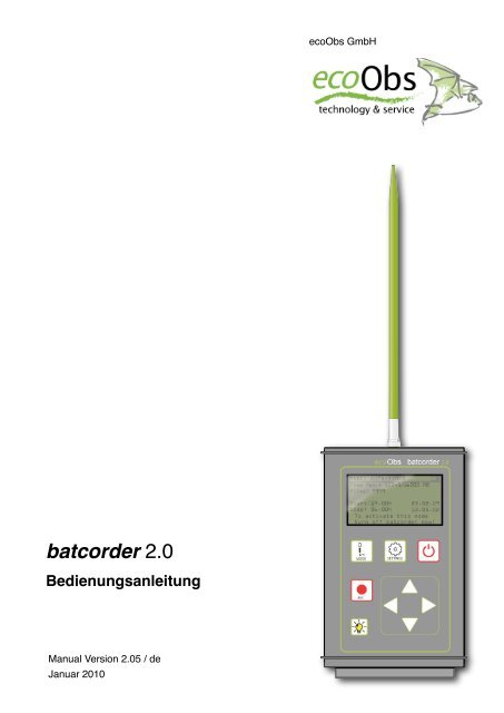 batcorder 2.0 - ecoobs Gmbh