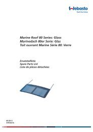 Marine Roof 80 Series - Ogrzewanie Postojowe Webasto Eberspacher