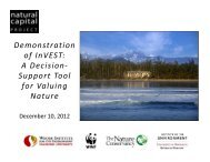 Demonstration of InVEST - Natural Capital Project
