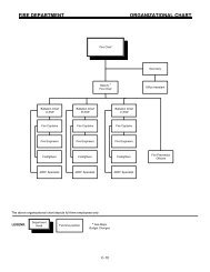 FIRE DEPARTMENT ORGANIZATIONAL CHART