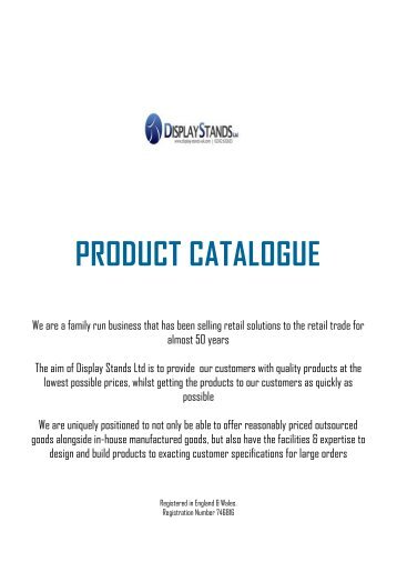 PRODUCT CATALOGUE - Display Stands Uk