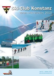 Vereinsnachrichten 2010 - Ski-Club Konstanz eV