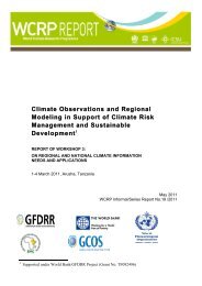 Climate Observations and Regional Modeling in Support of ... - WCRP