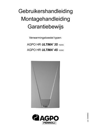 Handleiding Ultima 3S - Ferroli