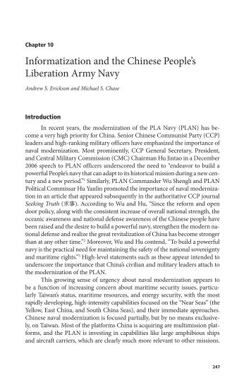 Informatization and the Chinese People's Liberation Army Navy