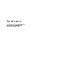 Financial Statements - Spur Ventures Inc.