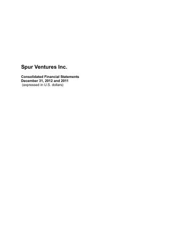 Financial Statements - Spur Ventures Inc.