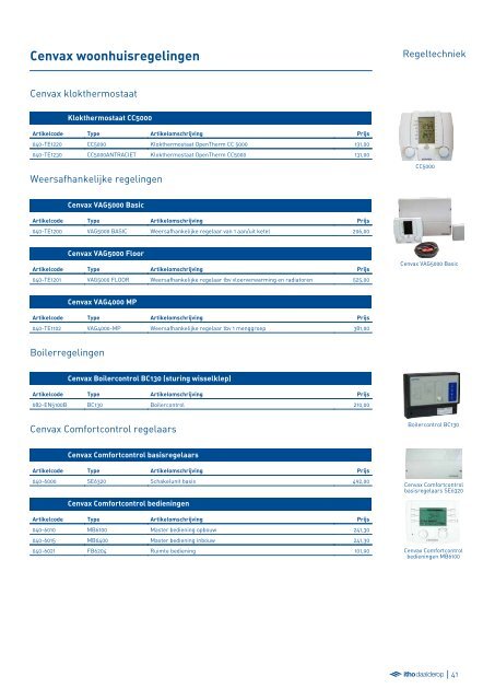 Itho Daalderop Prijslijst totaal assortiment