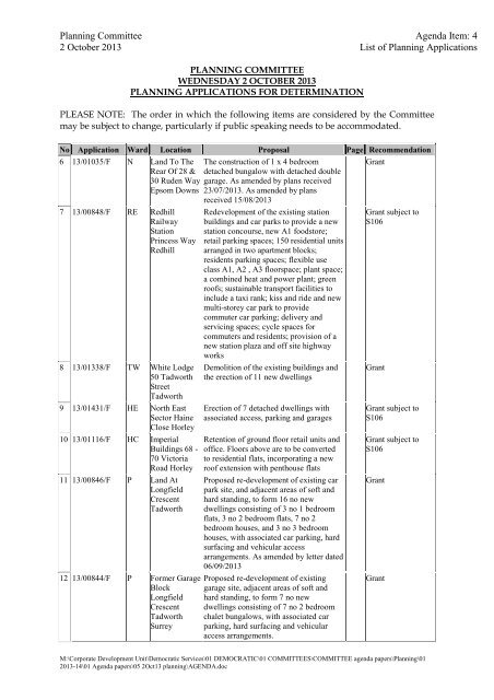 (Attachment: 2)Agenda item - Reigate and Banstead Borough Council