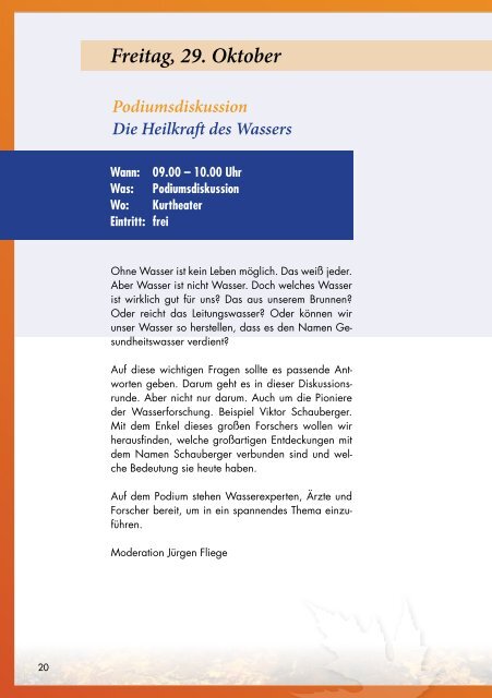 Wörishofener Herbst - Jürgen Fliege