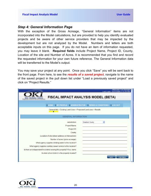 FIAM USER GUIDE COVER II - Fiscal Impact Analysis Model - OKI