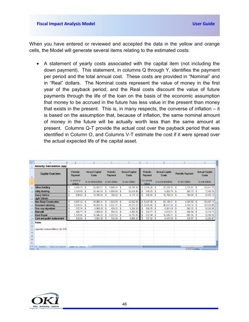 FIAM USER GUIDE COVER II - Fiscal Impact Analysis Model - OKI