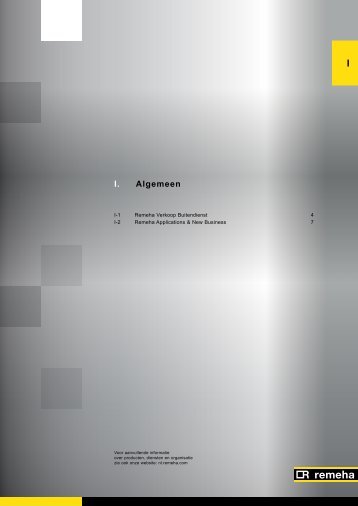 I. Algemeen - Remeha