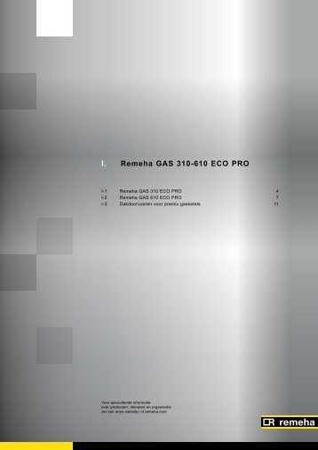 I. Remeha GAS 310-610 ECO PRO