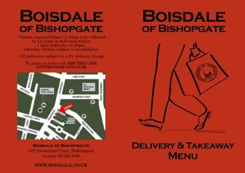 Takeaway Menu Download PDF - Boisdale