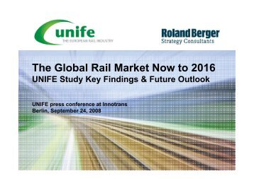 The Global Rail Market Now to 2016 - Roland Berger
