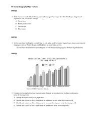Ap Human Geography Frq Rubrics A Culture Pine Crest School