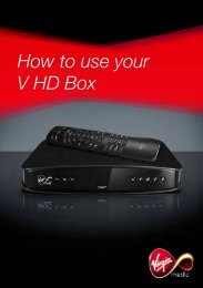 How to use your V HD Box - Virgin Media