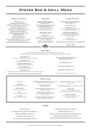 Oyster Bar & Grill Menu - Boisdale