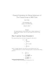 Classical Calculation for Mutual Inductance of Two ... - Kurt Nalty