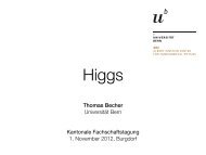 Das Higgs Boson uns seine Entdeckung - of Thomas Becher at the ...