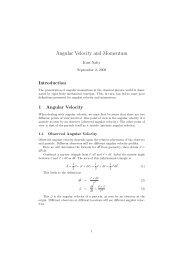 Angular Velocity and Momentum - Kurt Nalty