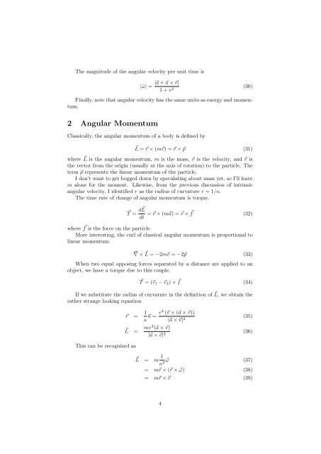 Angular Velocity and Momentum - Kurt Nalty