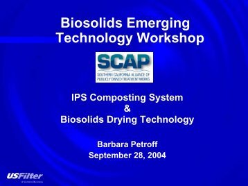 USFilter Biosolids Dryer.pdf - SCAP