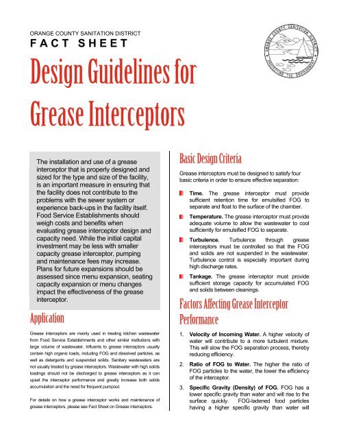 14. Design Guidelines for Grease Interceptors - Orange County ...