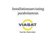 Parabolinstallation - Viasat