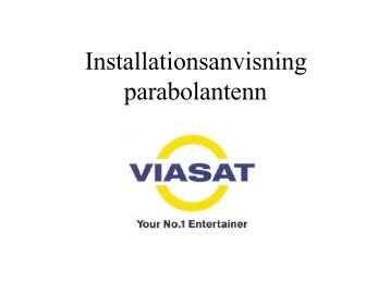 Parabolinstallation - Viasat