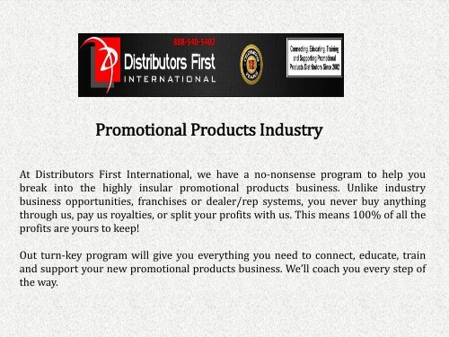 Promotional Products Industry
