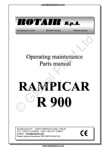 Rotair Rampicar R900 Parts - Global Construction Plant ...